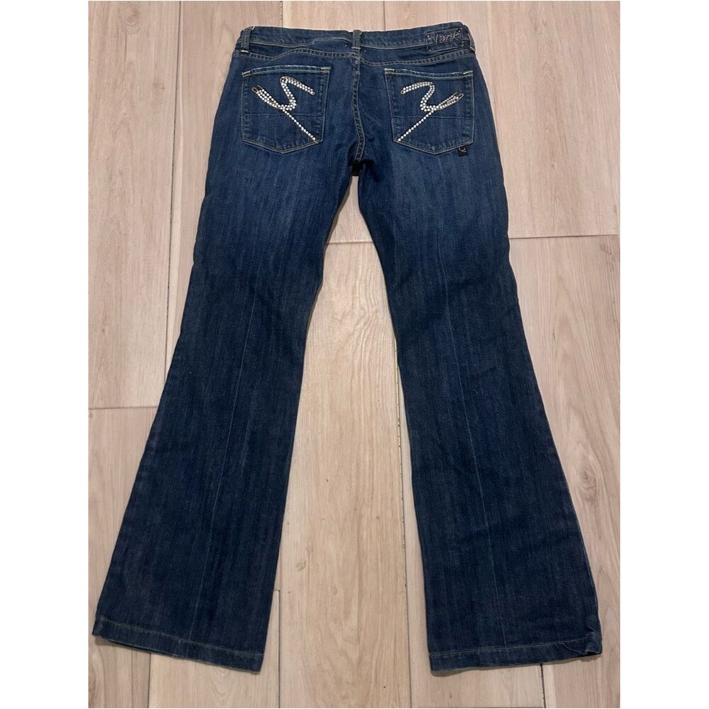 Vintage Y2K Yank Women’s Bootcut Low Rise Stretch Blue Jeans Embellished Size 30